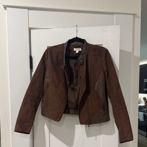 Sun & Shadow Brown Suede Moto Jacket